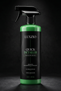 Luxzio Quick Detailer spray bottle on a dark background